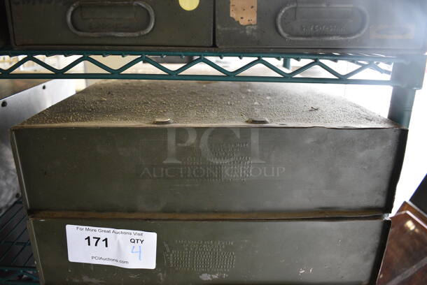 4 Green Metal 2 Drawer Units. 16x24x4. 4 Times Your Bid! - Image 2 of 5