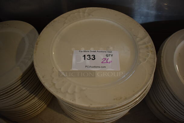 26 White Ceramic Plates. 11x11x1. 26 Times Your Bid!  - Image 2 of 3