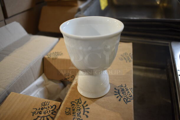 6 White Ceramic Cups. 3x3x4. 6 Times Your Bid!