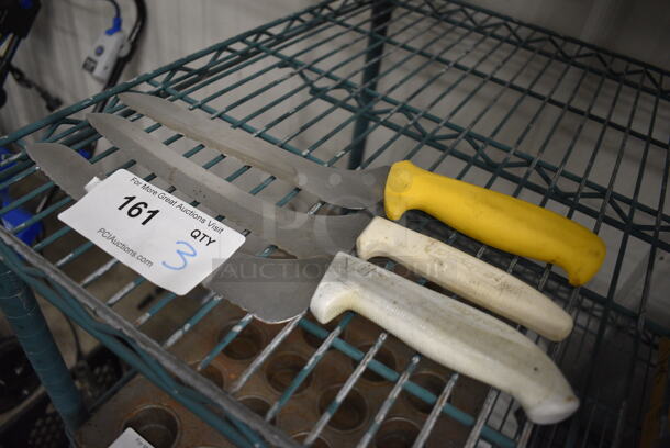 3 Stainless Steel Serrated Knives. 14". 3 Times Your Bid! - Image 2 of 2