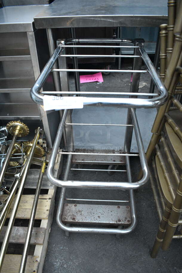 Metal 3 Tier Cart on Commercial Casters.  - Image 1 of 3