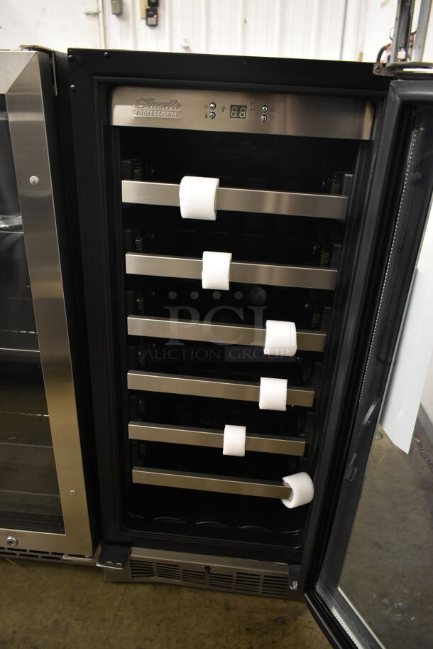 BRAND NEW SCRATCH AND DENT! Danby Silhouette DWC031D1BSSPR Stainless Steel Built In 28 Bottle Wine Cooler Merchandiser. 115 Volts, 1 Phase. Tested and Working! - Image 3 of 4