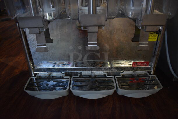 Avantco 177RDM33 Stainless Steel Commercial Countertop 3 Hopper Refrigerated Beverage Machine. 115 Volts, 1 Phase. 24x17x26. Item Was in Working Condition on Last Day of Business. (lounge) - Image 4 of 6