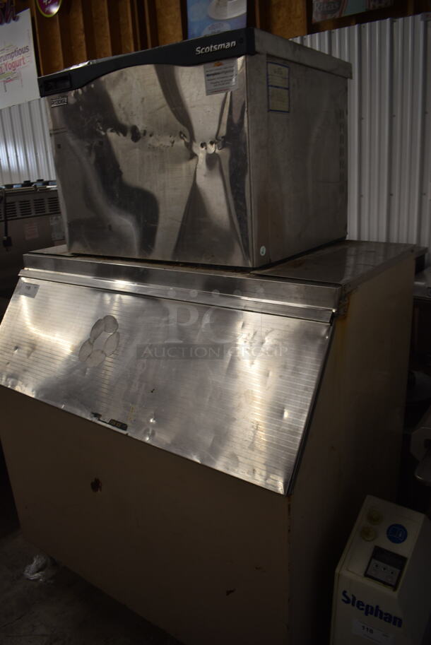 Scotsman C0630SA-32B Commercial Stainless Steel Ice Machine With Storage Bin On Galvanized Legs. 208/230V, 1 Phase.  - Image 3 of 6