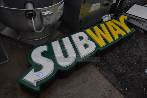 Metal Subway Sign. 86x7x23