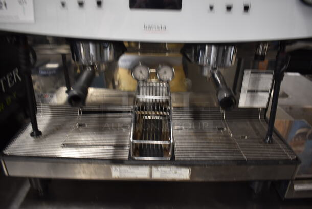 2018 Schaerer M 03 Commercial Stainless Steel Electric Countertop 2 Group Barista Espresso Machine w/ Drawer. 208/240V.  - Image 4 of 6