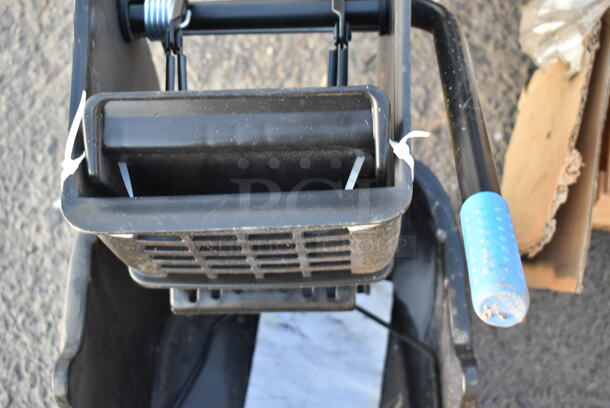 Lavex Black Poly Mop Bucket w/ Wringing Attachment. Comes w/ Casters. - Image 6 of 7