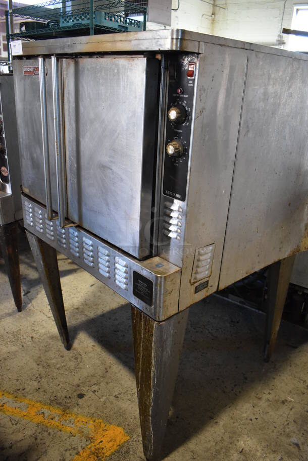 Blodgett Zephaire Stainless Steel Commercial Gas Powered Full Size Convection Oven w/ Solid Doors, Metal Oven Racks and Thermostatic Controls on Metal Legs. 38x39x63 - Image 5 of 7