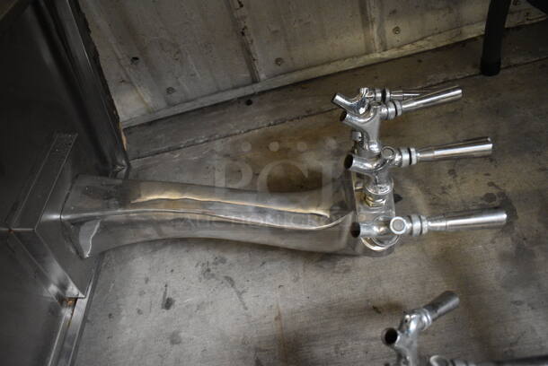 Stainless Steel Commercial 2 Beer Tower Unit w/ 4 Taps Each. 32x17x20 - Image 3 of 5