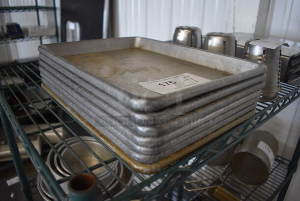 7 Metal Baking Pans. 9.5x13x1. 7 C713-33 - Image 2 of 3