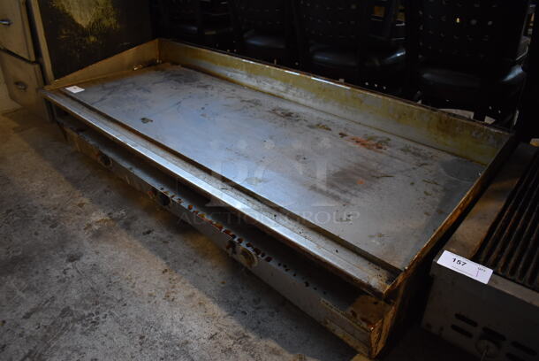 Keating Miraclean 72.BFLD Stainless Steel Commercial Countertop Natural Gas Powered Flat Top Griddle. 72x32x17 - Image 6 of 6