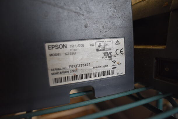 3 Epson M188B Receipt Printers. 6x10x6. 3 Times Your Bid! - Image 7 of 7