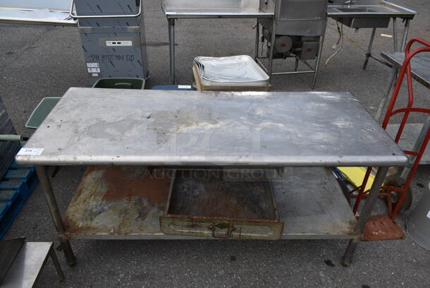 Stainless Steel Table w/ Metal Under Shelf. - Image 3 of 5