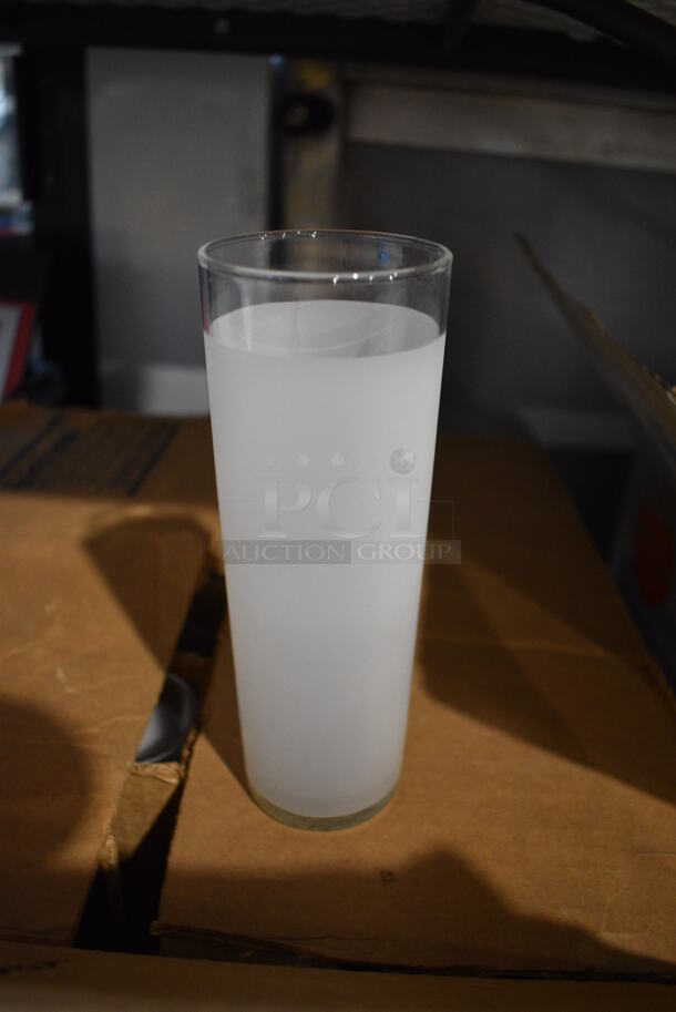 66 BRAND NEW IN BOX! Libbey Frosted Beverage Glasses. 2.5x2.5x7. 66 Times Your Bid! - Image 1 of 3