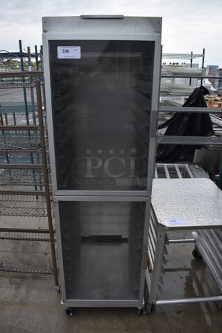 Metal Commercial Pan Transport Rack on Commercial Casters. 21x29x70.5