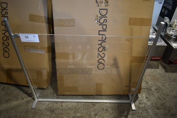 BRAND NEW! Displays2Go SMSDSAMB1 Sneeze Guard / Hygiene Barrier - Image 1 of 4