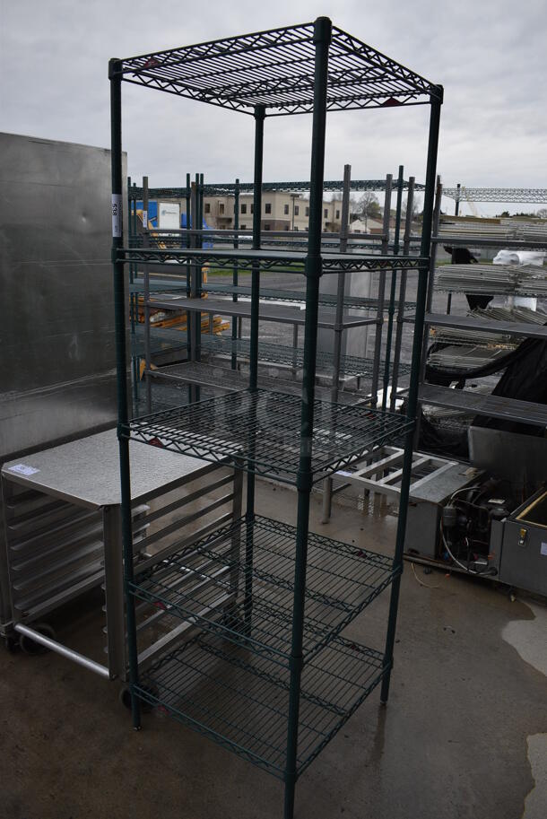 Metro Green Finish 5 Tier Shelving Unit. BUYER MUST DISMANTLE. PCI CANNOT DISMANTLE FOR SHIPPING. PLEASE CONSIDER FREIGHT CHARGES. 24x24x75 - Image 2 of 4