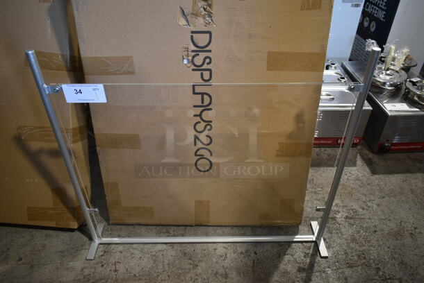 BRAND NEW! Displays2Go SMSDSAMB1 Sneeze Guard / Hygiene Barrier - Image 1 of 4