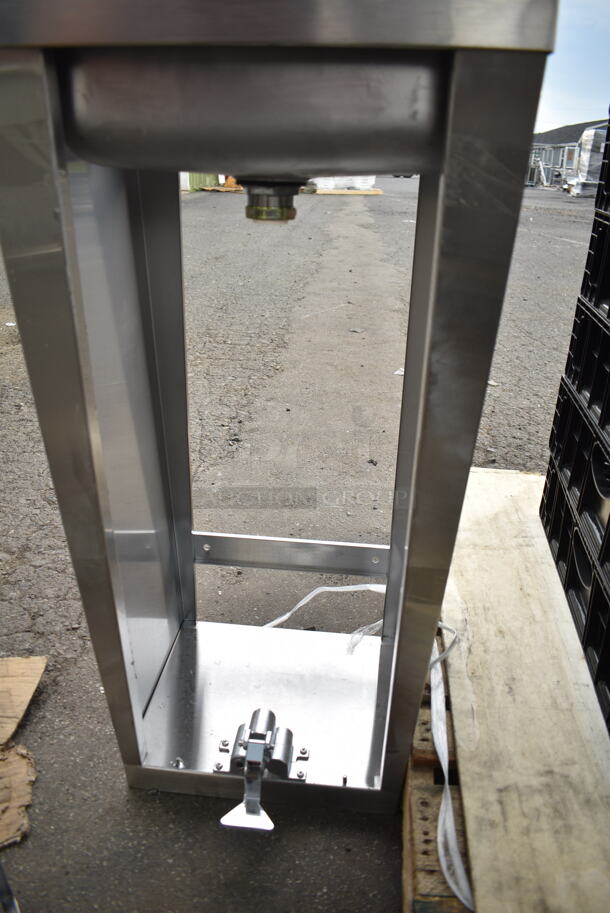BRAND NEW SCRATCH AND DENT! Regency 600HS17FTPD Hands Free Hand Sink with Pedestal Base - Image 7 of 8