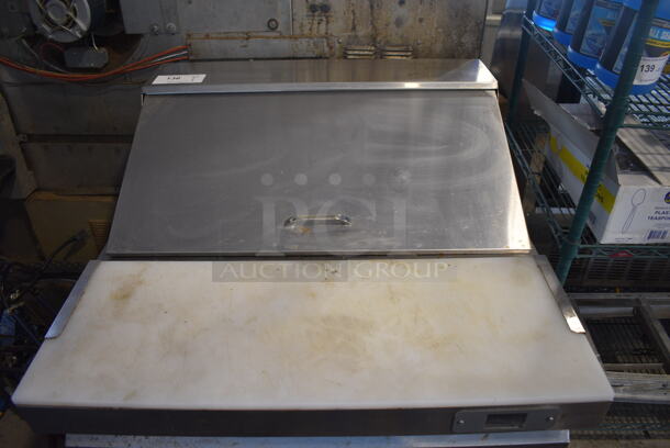 Kratos Model 69K-769HC Stainless Steel Commercial Sandwich Salad Prep Table Bain Marie Mega Top on Commercial Casters. 115 Volts, 1 Phase. 29x30.5x45. Tested and Working! - Image 3 of 6