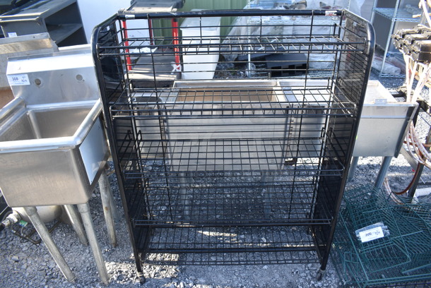 Black Finish 5 Tier Wire Shelving Unit on Commercial Casters. 38x12x49 - Image 1 of 4