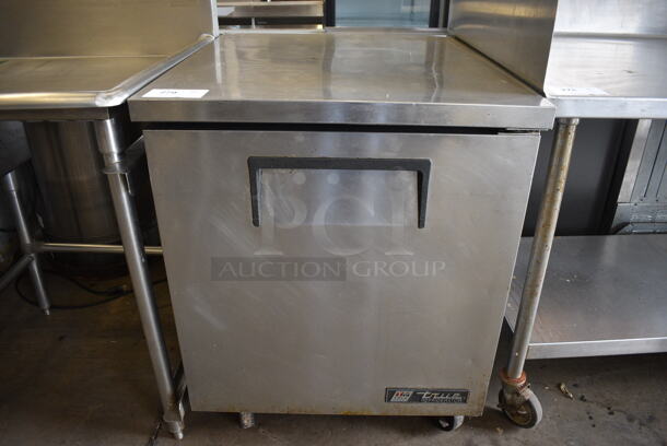 2011 True Model TSSU-27-12M-B Stainless Steel Commercial Single Door Undercounter Cooler on Commercial Casters. 115 Volts, 1 Phase. 27.5x30x36. Tested and Working! - Image 1 of 5