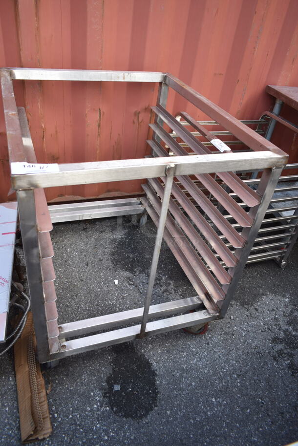 Metal Commercial Pan Transport Rack on Commercial Casters.  - Image 1 of 3