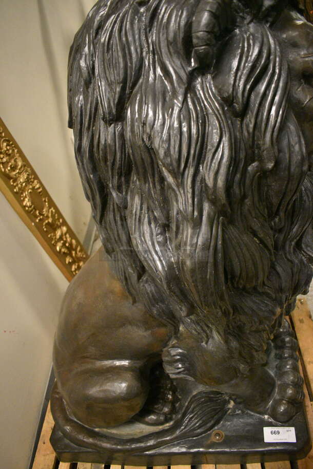 Bronze Lion Statue Signed by A. Barye 1832.  - Image 5 of 6