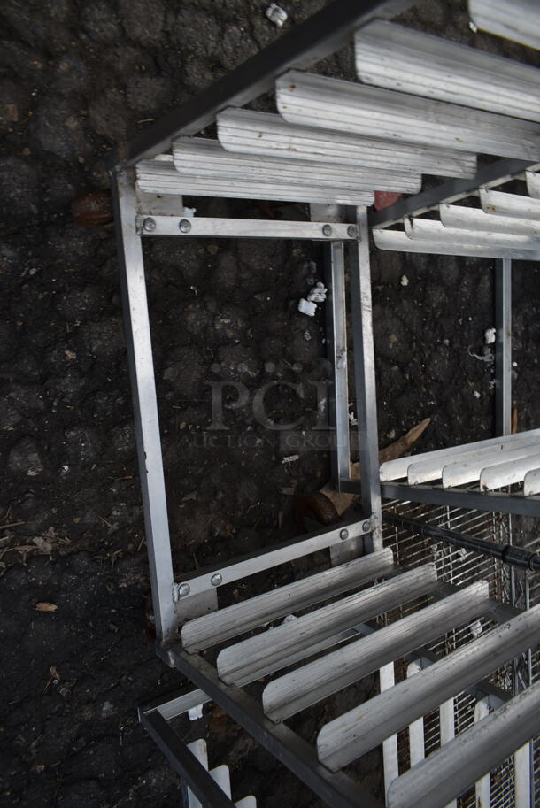 Metal Commercial Pan Transport Rack w./ Rack Oven Guide on Commercial Casters. - Image 2 of 3