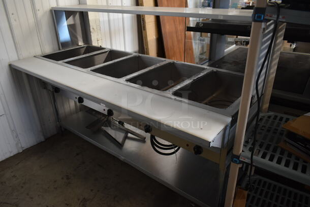 BRAND NEW SCRATCH AND DENT! KoolMore KM-OWS-5SG Stainless Steel Commercial Electric Powered 5 Well Steam Table w/ Under Shelf. 240 Volts. Stock Picture Used as Gallery. - Image 11 of 12