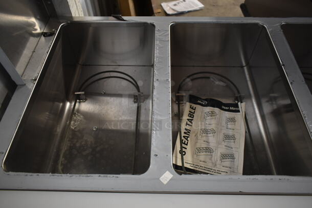 BRAND NEW SCRATCH AND DENT! KoolMore KM-OWS-5SG Stainless Steel Commercial Electric Powered 5 Well Steam Table w/ Under Shelf. 240 Volts. Stock Picture Used as Gallery. - Image 4 of 12