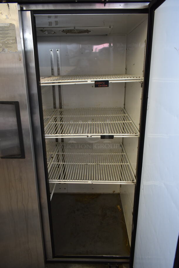 2014 True TG2R-2S ENERGY STAR Stainless Steel Commercial 2 Door Reach In Cooler w/ Poly Coated Racks on Commercial Casters. 115 Volts, 1 Phase. Tested and Working! - Image 8 of 8