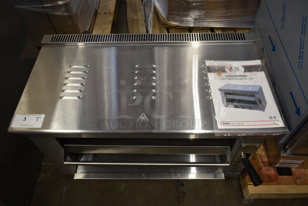 BRAND NEW SCRATCH AND DENT! Cooking Performance Group CPG 351S36SBN Stainless Steel Commercial Natural Gas Powered Cheese Melter. 36,000 BTU. - Image 2 of 11