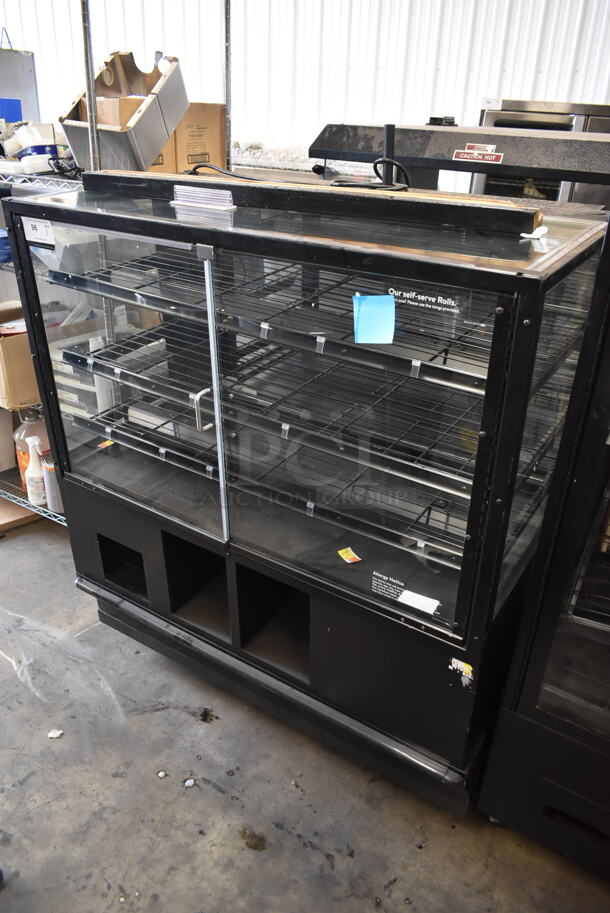 Metal Commercial Floor Style Bakery Display Case Merchandiser on Commercial Casters. Casters Have Damage. - Image 1 of 9
