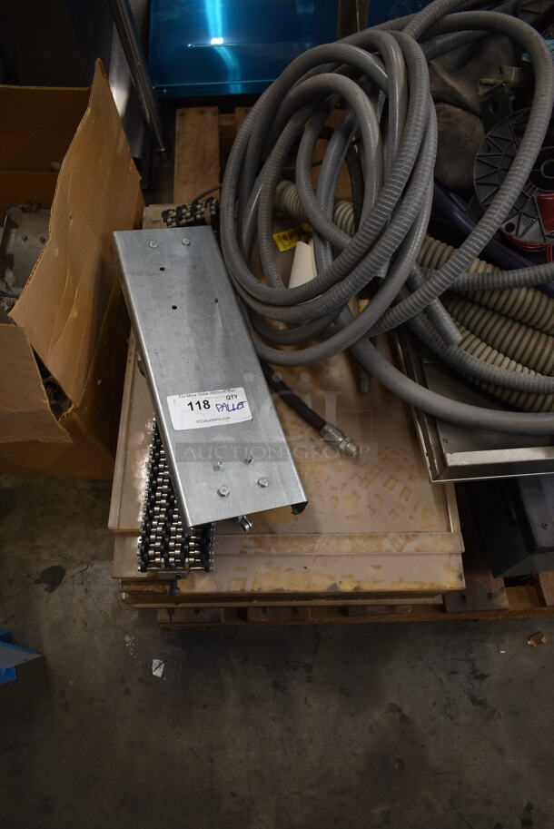 ALL ONE MONEY! PALLET LOT of Various Items Including Screen Printing Machine, Hoses, Wires and Metal Pieces - Image 2 of 5