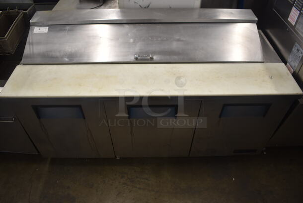 True TSSU-72-18 Commercial Stainless Steel Mega Top Sandwich/Salad Prep Table With 3 Door Refrigerated Base And Polycoated Racks. 115V, 1 Phase. Tested and Working! - Image 1 of 8