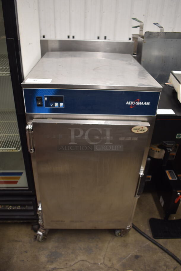 2012 Alto Shaam 1000-S Half Size Heat Holding Cabinet With Pan Racks And 1 Pan on Commercial Casters. 120V, 1 Phase. Tested and Working! - Image 1 of 5