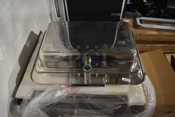 BRAND NEW SCRATCH AND DENT! Acopa Voyage 407IND8CHAF Stainless Steel Commercial Countertop 8 Quart Full Size Induction Chafing Dish. - Image 5 of 6