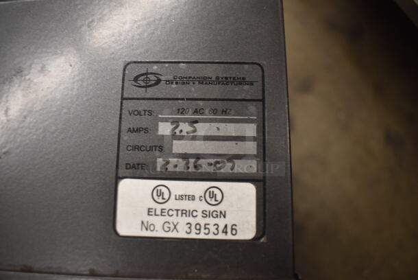 Companion Systems Electric Sign.  120V.  - Image 5 of 5