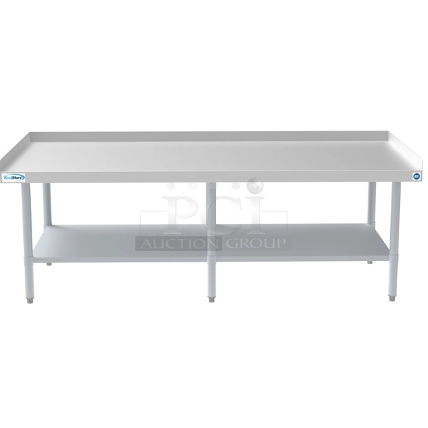 BRAND NEW SCRATCH & DENT! Koolmore EQT-163072 30" X 72" 16-Gauge Stainless Steel Equipment Stand With Galvanized Undershelf.  - Image 1 of 2