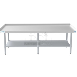 BRAND NEW SCRATCH & DENT! Koolmore EQT-163072 30" X 72" 16-Gauge Stainless Steel Equipment Stand With Galvanized Undershelf. 