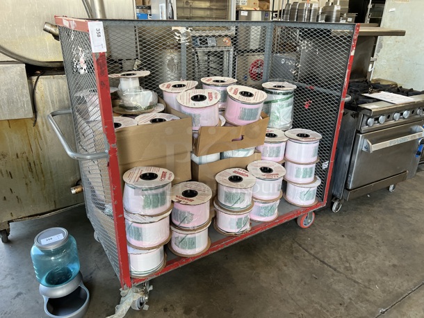 ALL ONE MONEY! Metal Commercial Cart on Commercial Casters w/ 54 Sharp E-Z Bag Rolls. 70x30x57 - Image 2 of 5