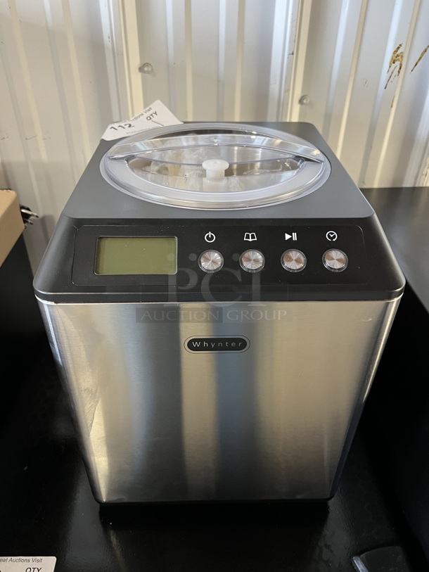 BRAND NEW SCRATCH AND DENT! Whynter ICM-201SB Stainless Steel Countertop Ice Cream Maker. 110-120 Volts, 1 Phase. 11x13x15