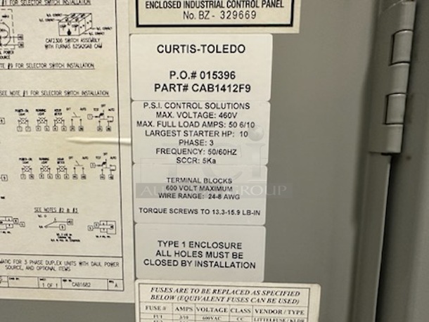 Curtis CVID9BA983S Metal Commercial Floor Style Horizontal Tank Air Compressor. BUYER MUST REMOVE. - Image 12 of 12