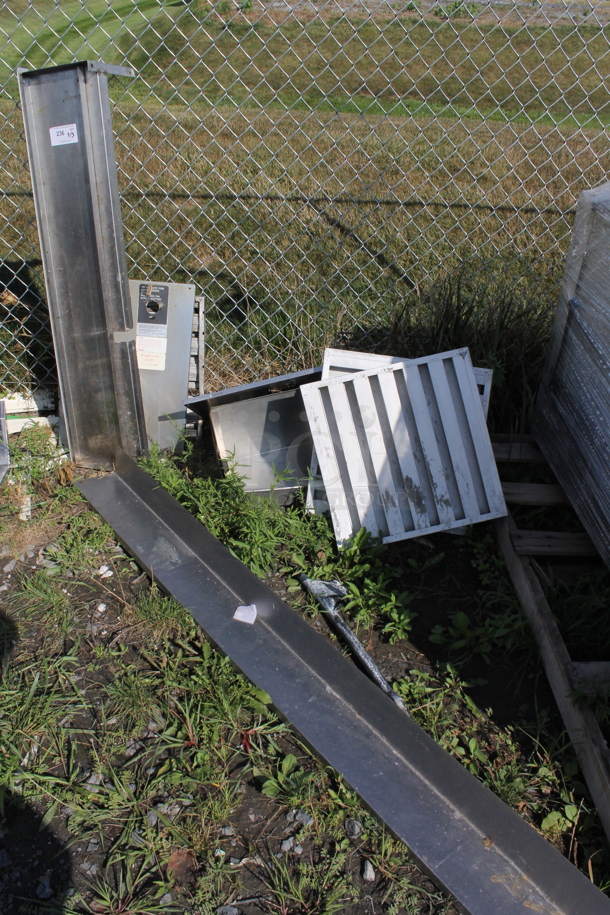 ALL ONE MONEY! Lot of Various Metal Items Including Shelf and Grease Hood Filters - Image 1 of 1