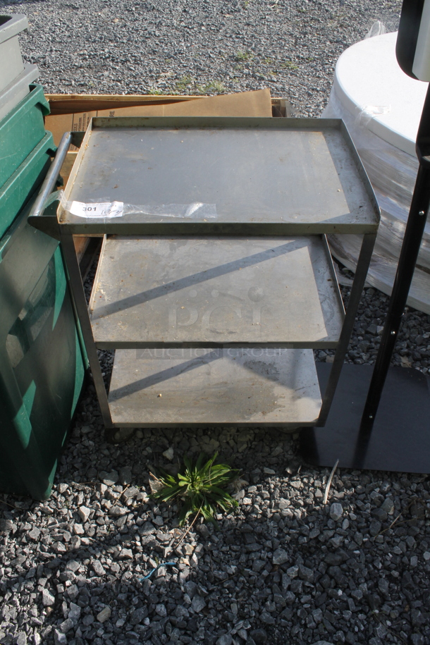 Stainless Steel Commercial 3 Tier Cart on Commercial Casters. - Image 2 of 3