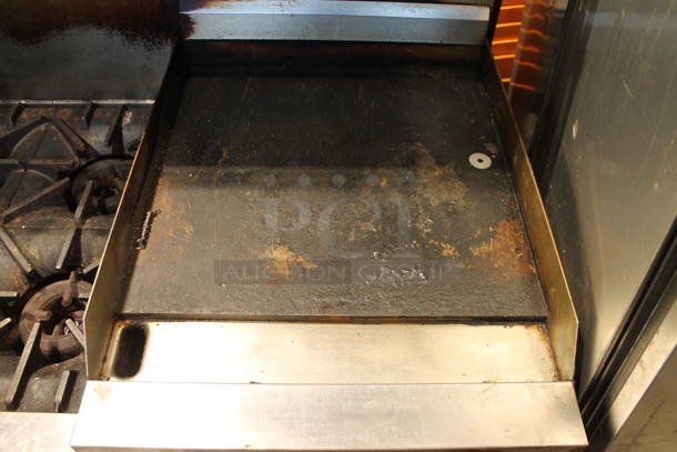 Garland X60-6R24RR Stainless Steel Commercial Natural Gas Powered 6 Burner Range w/ Right Side Flat Top Griddle, 2 Ovens, Back Splash and Over Shelf. - Image 3 of 10