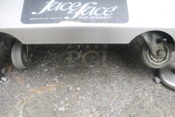 Face to Face Stainless Steel Commercial Floor Style Meat Slicer Station on Commercial Casters. - Image 5 of 5