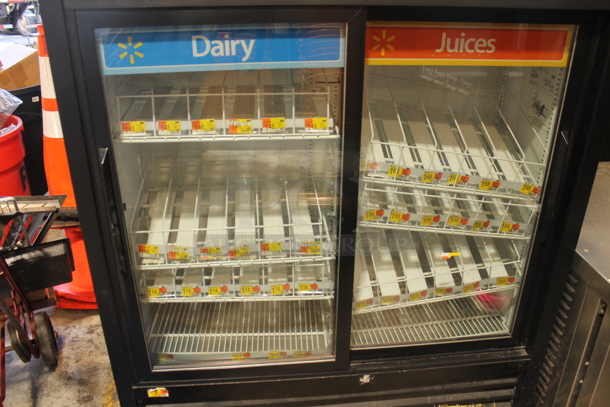 2016 True GDM-41SL-54-LD Metal Commercial 2 Door Reach In Cooler Merchandiser w/ Poly Coated Racks and Drink Sliders. 115 Volts, 1 Phase. Tested and Working! - Image 2 of 6