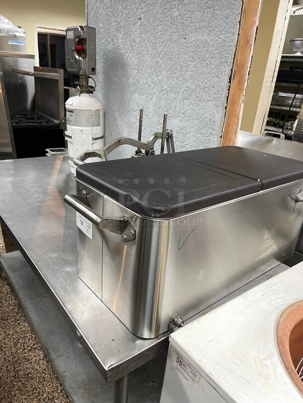 New! Choice 65 Qt. Stainless Steel Commercial Beverage Cooler Cart NSF  - Image 1 of 8